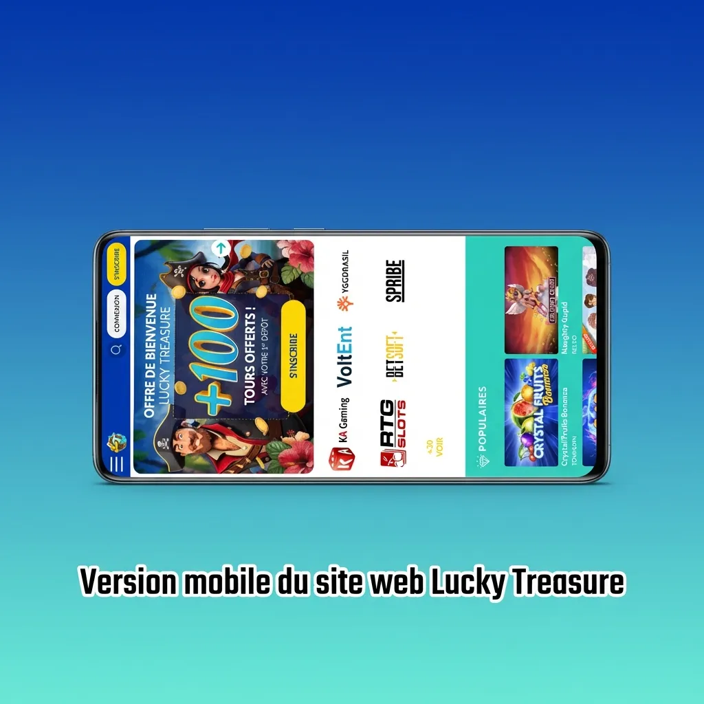 Version mobile du site web Lucky Treasure — Lucky Treasure en France